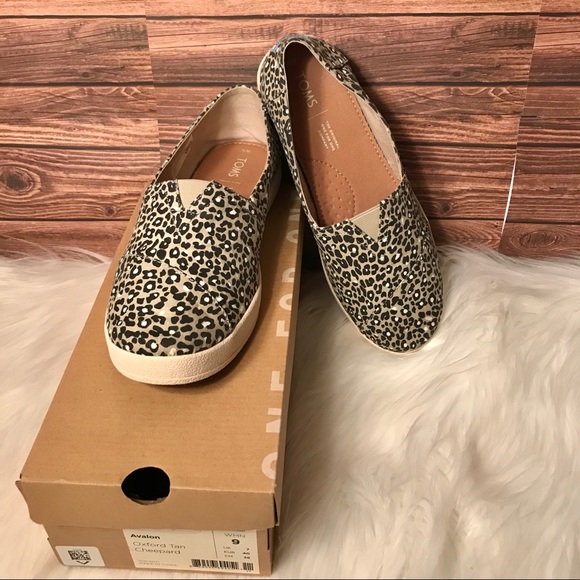 Toms Shoes - Toms Oxford Tan Cheepard Slip On Sz 9 NEW